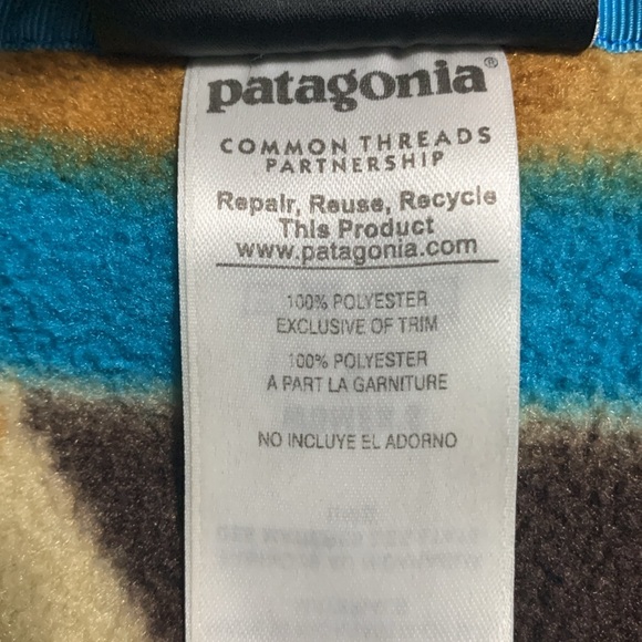 Patagonia Synchilla Women’s Snap Pullover Guatemala Brown Bear Rare Large - Picture 7 of 11